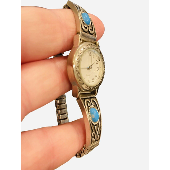 SR626SW Women's Wristwatch Quartz Silver Stainless Steel Turquoise Japan - Picture 11 of 12